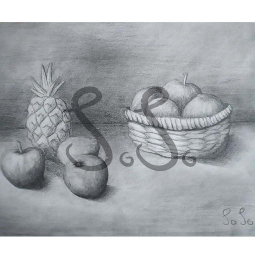 This is a still life free drawing of springs fruits