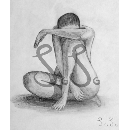 Woman body free drawing